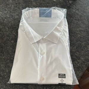 Calvin Klein white button-down long sleeve shirt  5XL